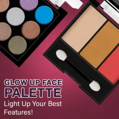Hilary Rhoda Makeup Kit - 02 | Shimmer Eyeshadow | Face Highlighter | Makeup Blusher | Compact | 9 Shades, image 3
