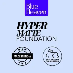 Blue Heaven Hyper Matte Foundation Cream | 104 Natural | Yellow + Fair |  SPF 25 PA++ | Transfer Proof | Lightweight | Waterproof | 30ml, image 4