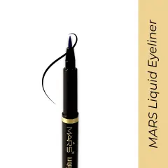 MARS Liquid Eyeliner Black | Sketch Pen | Felt-Tip Applicator | Fine Stroke | 1.5g | 24 Hr Long Stay, image 1