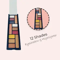 Half n Half Eyeshadow and Highlighter Shimmer Palette - 03, image 2