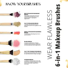 mars artist's arsenal blush powder flat eyeshadow big eyeshadow makeup brush, image 2