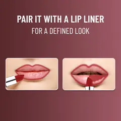 Swiss Beauty PURE Matte Lipstick application, image 3