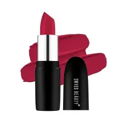Swiss Beauty Pure Matte Lipstick – 220 Smoking Red, image 1