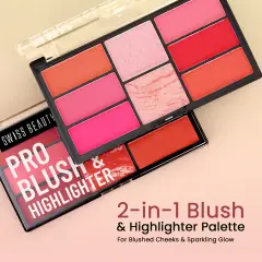 Swiss Beauty Pro Blush & Highlighter Palette 2-in-1, image 5