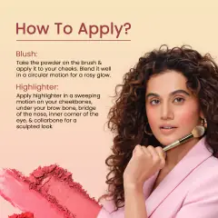 Swiss Beauty Pro Blush & Highlighter Palette application, image 4