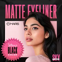 MARS Skyliner Liquid Eyeliner - Black | 12-Hour Matte Finish, image 6