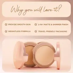 ME-ON Oil Control Compact Powder | 12-Hour Matte Finish & Pore-Blurring Formula with SPF 15 (15g), image 5