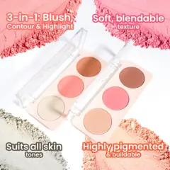 ME-ON So Cheeky 3-in-1 Palette - 04 | Highlight, Blush & Contour, image 5