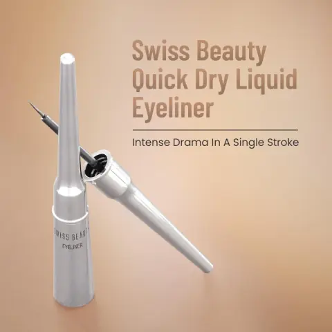 Swiss Beauty Jet Black Quick Dry Liquid Eyeliner 7ml, alternate view