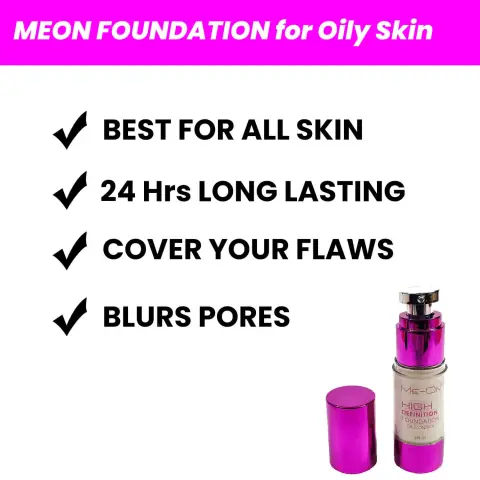ME-ON High-Definition Liquid Foundation | 01[IVORY] | Oil Control | SPF15 | Full Coverage | Cream, alternate view