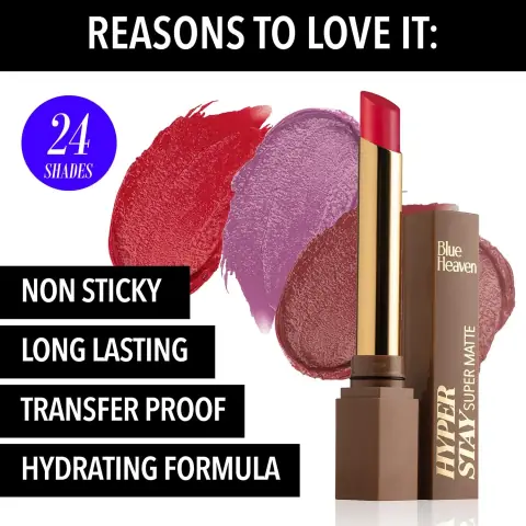 Blue Heaven Hyperstay Super Matte Lipstick – 724 Soft Mauve