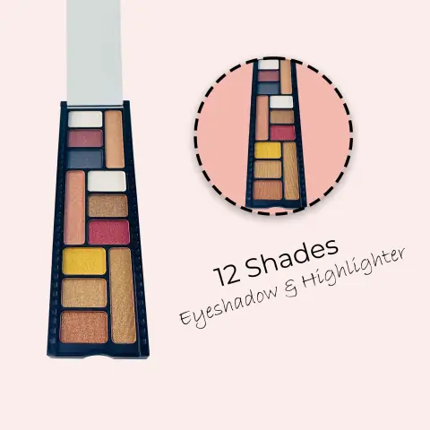 Half n Half Eyeshadow and Highlighter Shimmer Palette - 03