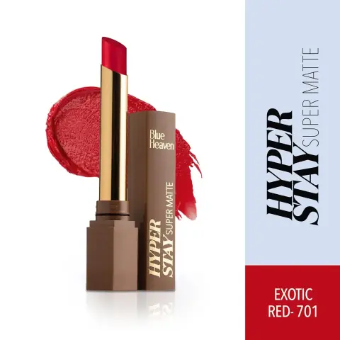 Blue Heaven Hyper Stay Super Matte Lipstick 701 Exotic Red, alternate view