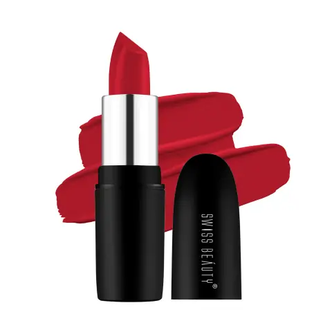 Swiss Beauty PURE Matte Lipstick – 201 Russian Red Shade