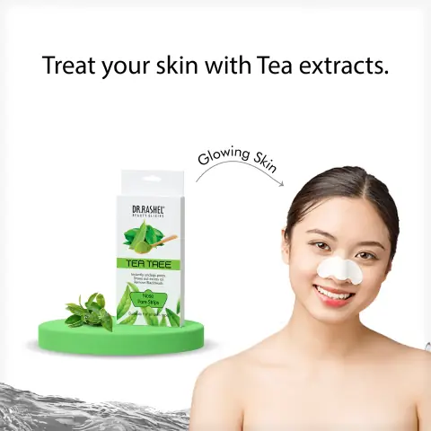 Dr. Rashel Tea Tree Nose Pore Strips – 5 Strips | Blackhead Removal | Oil Control | Deep Pore Cleanse, alternate view