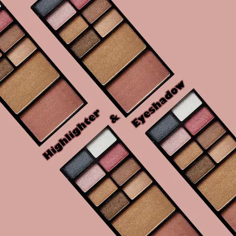 Half N Half 10-in-1 Eyeshadow & Highlighter Palette - 02 | Shimmer Glow Shade