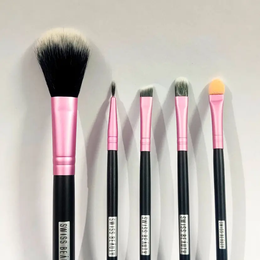Professional Swiss Beauty 5-in-1 Makeup Brush Combo Set