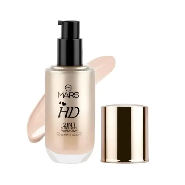 MARS HD 2-in-1 Super Stay Foundation – 102 Beige | 60ml