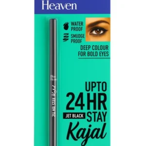 Blue Heaven Jet Black Kajal (Pack of 2) | 24-Hour Smudge-Proof Wear